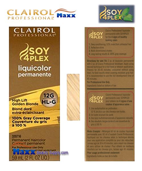 Clairol Soy 4plex Liquicolor 12g Hl G High Lift Golden Blonde